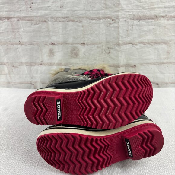 Sorel Youth Girls 1 Joan Of Arctic Suede Insulated Faux Fur Winter Snow Boots - Picture 12 of 12